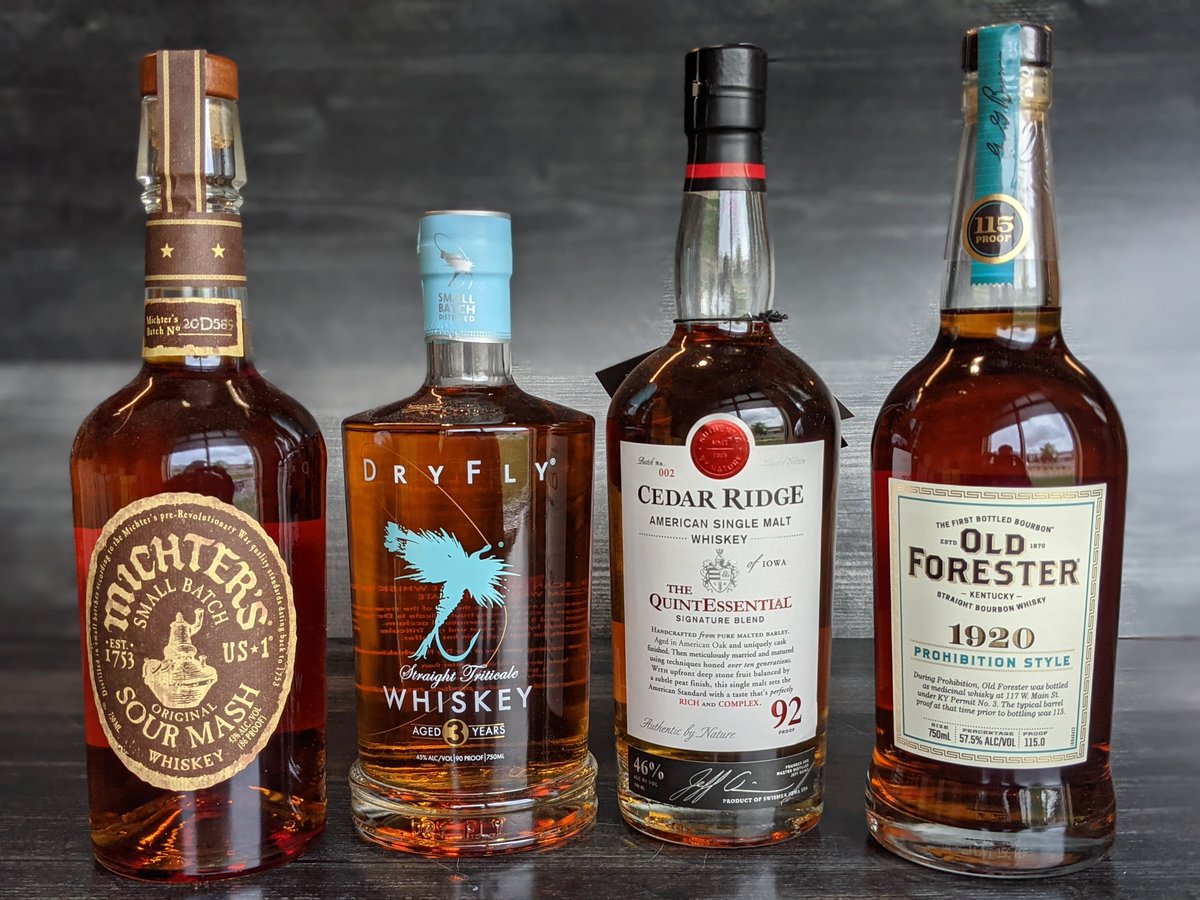 Brennan's Beer & Beverage (@brennans_beer) on Twitter photo Looks like it might be a good day for whiskey
<a href="/MichtersWhiskey/">Michter's Distillery</a> Sour Mash Whiskey
<a href="/dryflydistiller/">Dry Fly Distilling</a> Triticale Whiskey
<a href="/CedarRidgeIowa/">Cedar Ridge Whiskey</a> The QuintEssential American Single Malt
<a href="/oldforester/">Old Forester</a> 1920 Prohibition Style Bourbon
#Whiskey #SingleMalt #SourMash #Bourbon #Triticale Looks like it might be a good day for whiskey
<a href="/MichtersWhiskey/">Michter's Distillery</a> Sour Mash Whiskey
<a href="/dryflydistiller/">Dry Fly Distilling</a> Triticale Whiskey
<a href="/CedarRidgeIowa/">Cedar Ridge Whiskey</a> The QuintEssential American Single Malt
<a href="/oldforester/">Old Forester</a> 1920 Prohibition Style Bourbon
#Whiskey #SingleMalt #SourMash #Bourbon #Triticale
