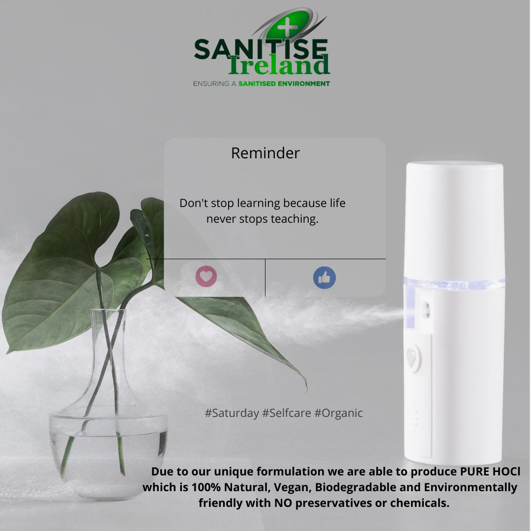 SanitiseI's tweet photo. Replacing harmful chemicals with natural solutions is not only better for our health but also the environment. 
Using household chemicals can be the equivalent to smoking 20 cigarettes a day, for 20 years. 
#sanitiseireland #PureHOCI #Organic #ecofriendly #veganfriendly https://t.co/ENErf72Ho4