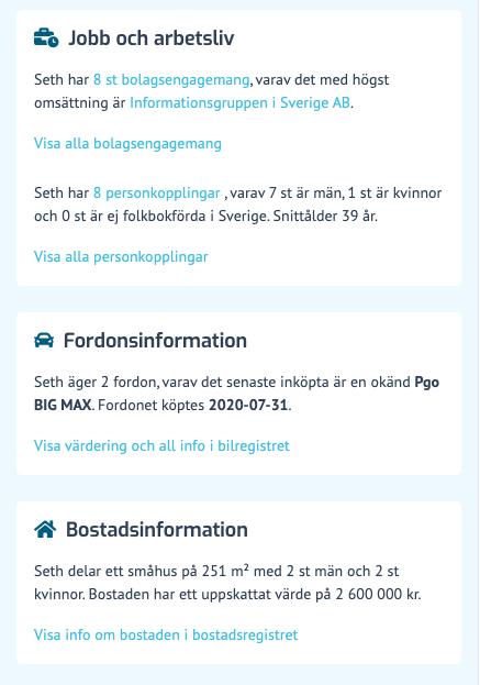 Galex17200's tweet image. #SUÈDE #DonnéesPerso #ZéroProtection :&quot;COMPLÈTEMENT FOU(écrit @lo_malin): n&apos;importe qui peut obtenir Info sur OÙ VOUS VIVEZ, AVEC QUI, mm Enfants +16ans&quot;...et pr qqSEK, des sitesWeb vous donne+: Revenus, Crédits, Propriétés, Véhicules, Huissier,...Ex:
merinfo.se/person/Stockho… ...