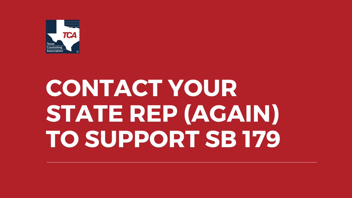 ACTION ALERT! Even if you have already called your State Rep about SB 179 (regarding school counselor time). Call again TODAY.

There is currently opposition and misrepresentation of what SB 179 will do. 

Take 2 minutes and make a call! --> conta.cc/3fJ15cv