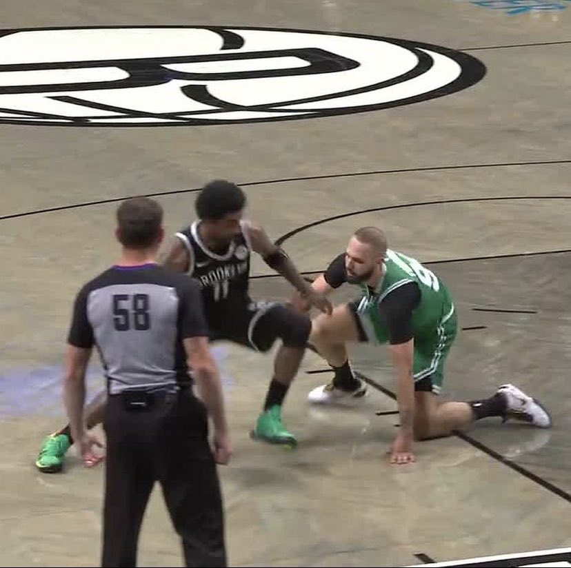 Kyrie really had a grown man playing twister on the court last night
