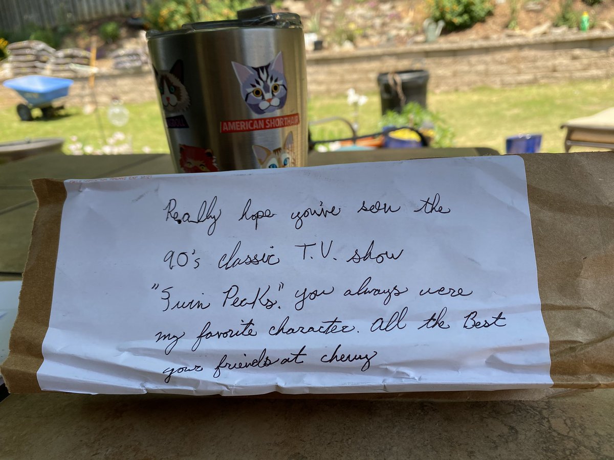 Friends over at <a href="/Chewy/">Chewy</a> thanks so much for the note! Yes, I remember Twin Peaks well. It gave me some great Halloween costumes for several years. Again, really appreciate the note—keep in touch. 🐈🐈🐈🐈🐈🐈
