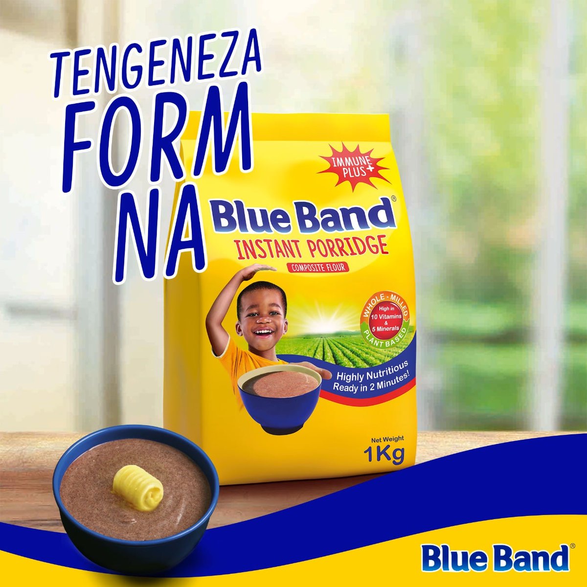 Biccola's tweet photo. Uji ni comfort food kwangu, that hour before dinner, after a long day at work... Give me porridge with a spoonful of Blueband from @BlueBandKenya 😋 Form yako ni gani? #BlueBandInstantPorridge #2Fast2Nutritious https://t.co/C3zQzsLMhU