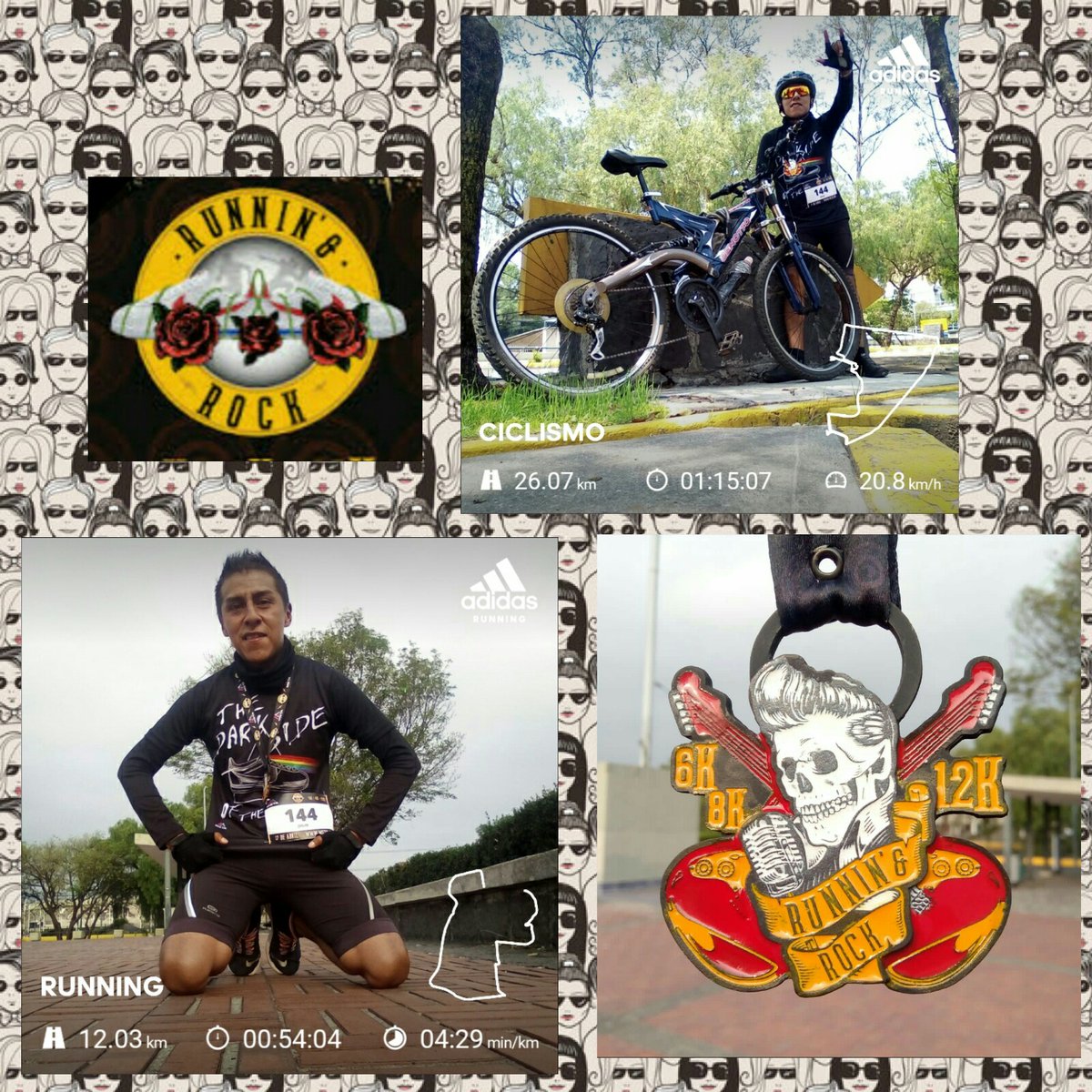 julio12345565's tweet photo. Con todo el lado oscuro de un #RunAdnRide ⚡🎸 . Sumando las tres distancias para #EnBici #26K 🚴 y carrera de #12K 🏃 #Virtual . #RunAndRock 💀🎸 #MataForLife #38K @MetaSportsM #YoElegiCorrer 🏃 @SumandoKMx #Rodando 🚴 @ComuniRunners @ManicomioRunner @templorunner @EntreRunners https://t.co/LUhb7eYxf6