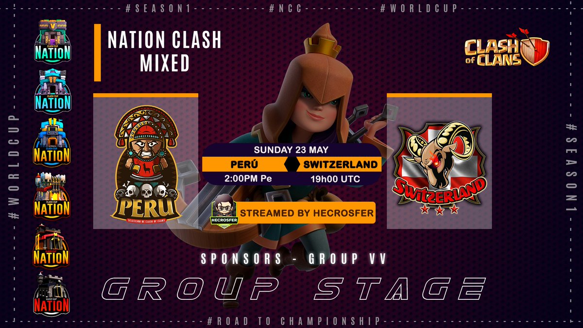 INICIAMOS GRAN GUERRA CON LA BLANQUIROJA @NCCHAMPIONSHIP

🔰MODALIDAD MIXTA

⚔️PERÚ 🆚 SWITZERLAND

⏰2PM PE /  19:00 UTC

⭕ NO TE LO PIERDAS❗