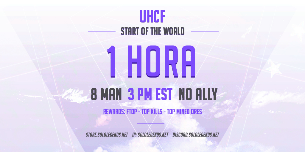 SoloLegendsNET's tweet photo. SOTW UHCF es HOY a las 3 PM EST

⭐️1000 (+50 Bonus) Coins
⭐️x1 Gkit Diamond
⭐️x1 GKit Archer

📕 Para participar solo debes de:
🔓 RT + FAV + Seguir a @SoloLegendsNET https://t.co/z1luRtlvVU