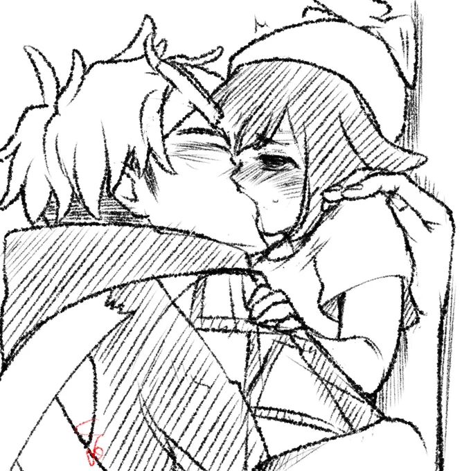 目が覚めたから
過去絵グミでキスの日(遅刻) 