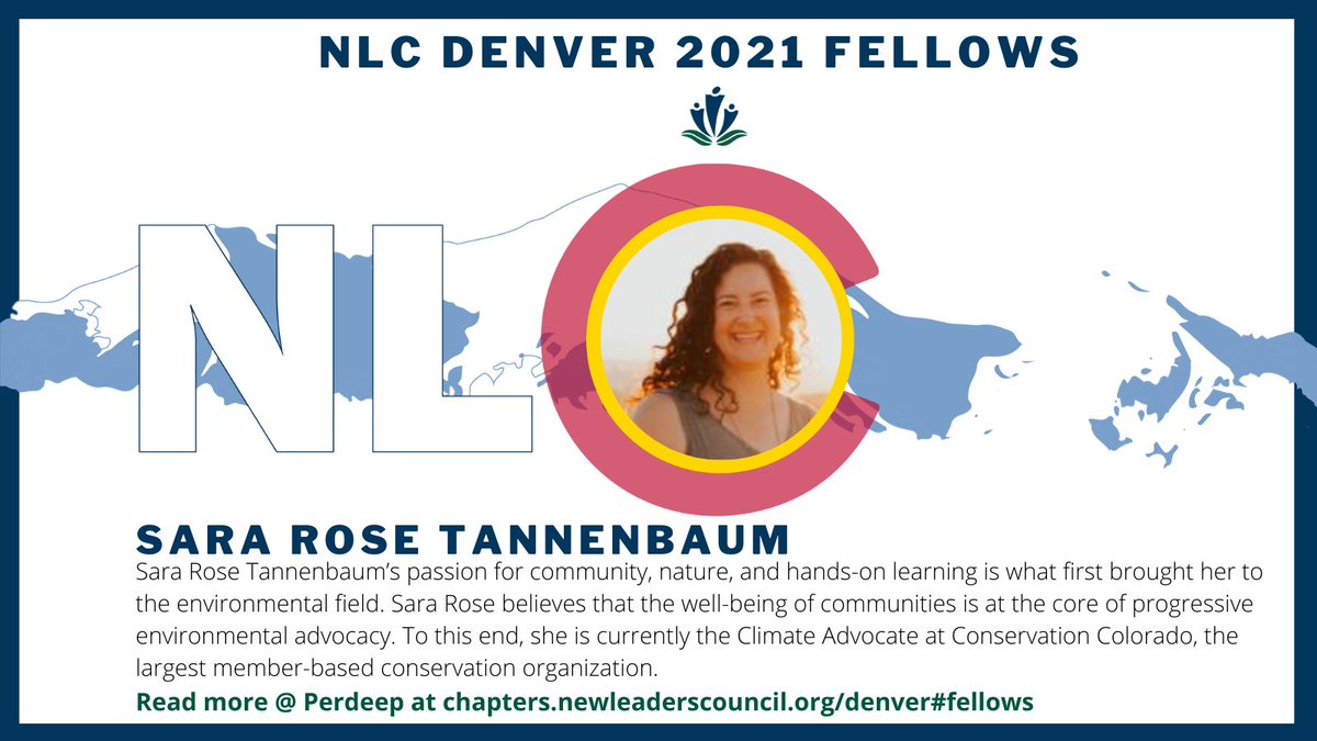 NLCDenver's tweet image. NLC Denver 2021 Fellow @Sara Rose Tannenbaum has over a decade of experience in environmental advocacy, Sara Rose is passionate about climate action and advocacy. Sara Rose works to advance equitable climate policy across Colorado. Learn more: buff.ly/3xpMwCI