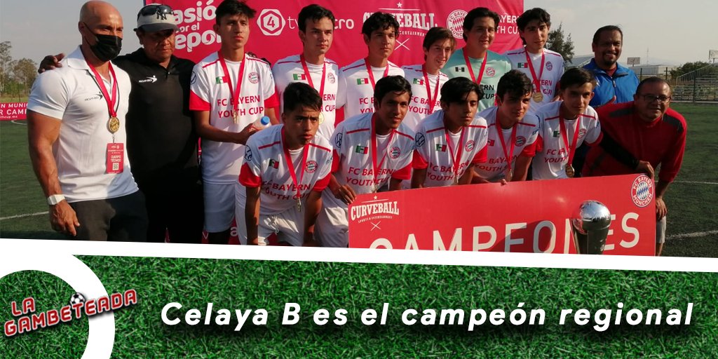 El selectivo de Celaya B se llevó el campeonato regional de la 1era edición de la @FCBayern #YouthCupMexico 2021 al derrotar a su similar de Santa Rosa por 7 goles contra 0. Todo el torneo realizado en los campos LUC de la ciudad de Celaya, Guanajuato.