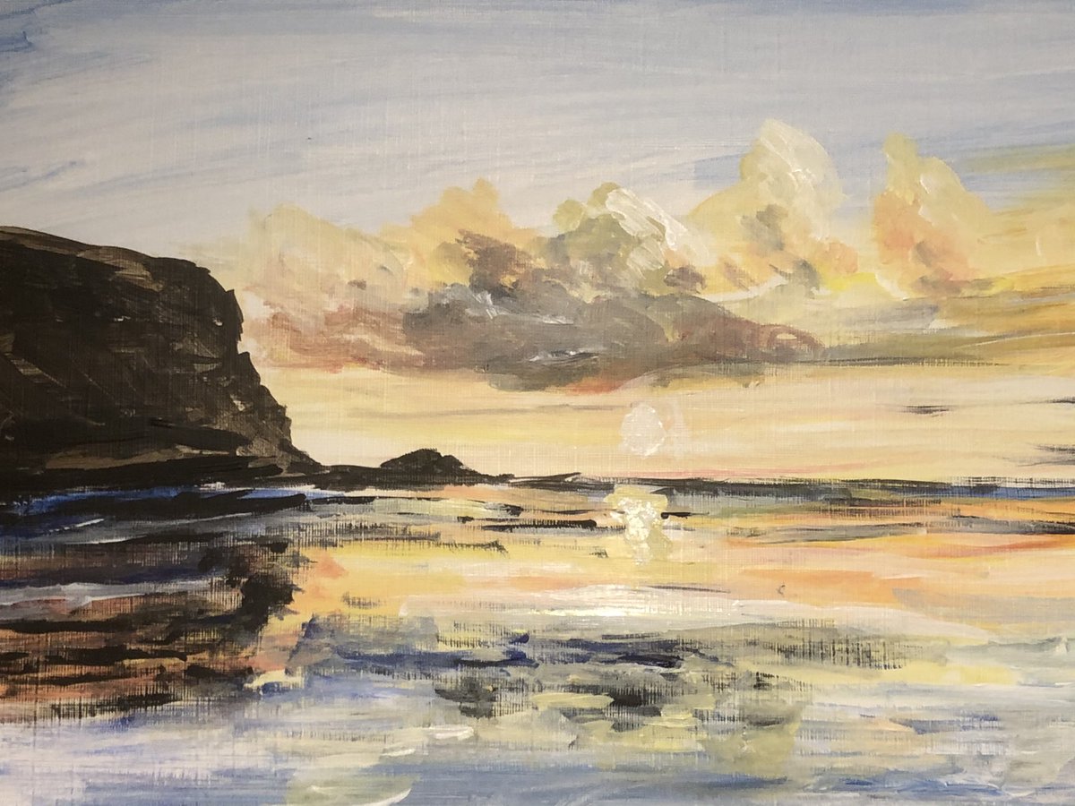 visially's tweet image. More recent work #art #artist #artistsontwitter #sunset #beach #Cornwall
