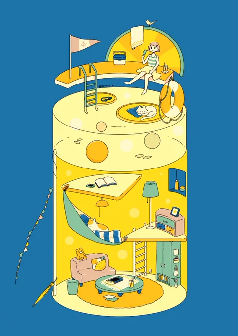 #初夏の創作クラスタフォロー祭り
#絵描きさんと繋がりたい 

なかよくしてね〜🌿

🪐🍋🐟🛁 