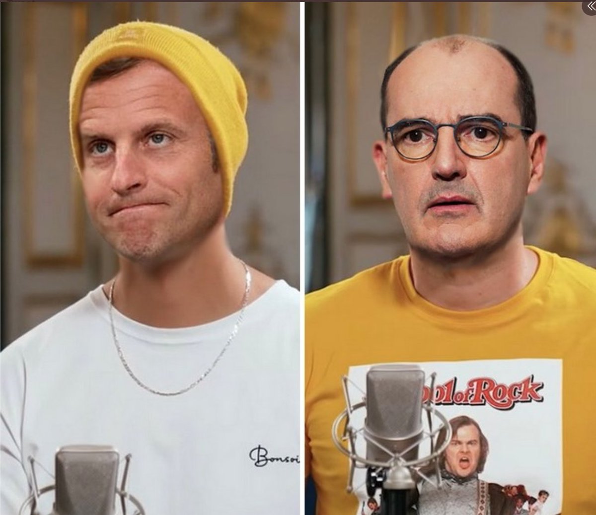 Après le succès de la journée spéciale de Mc Fly et Carlito à l'Elysée... Voici les portraits que les spécialistes de la communication de #Macron ont prévu pour le 14 juillet...