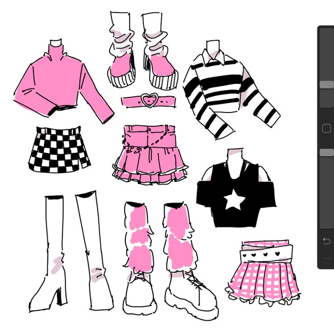 doodled some clothes that were suggested by my followers on insta👔🩳👕👞🧥💕 