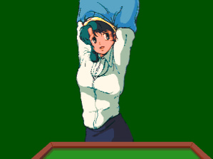 「スーパーリアル麻雀PⅡ」脱衣シーンが追加された点や女性のボイスが若返った点以外は完全に前作からの流用のため 対局相手が台を叩いたりタバコを吸ったりする仕草は前作のままである。そのため 公式設定では「ショウ子は代脱ぎ(対局相手は代打ち)」ということになっている そんな公式設定 