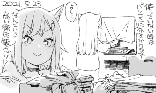 ほこりがつくと汚いですからね 