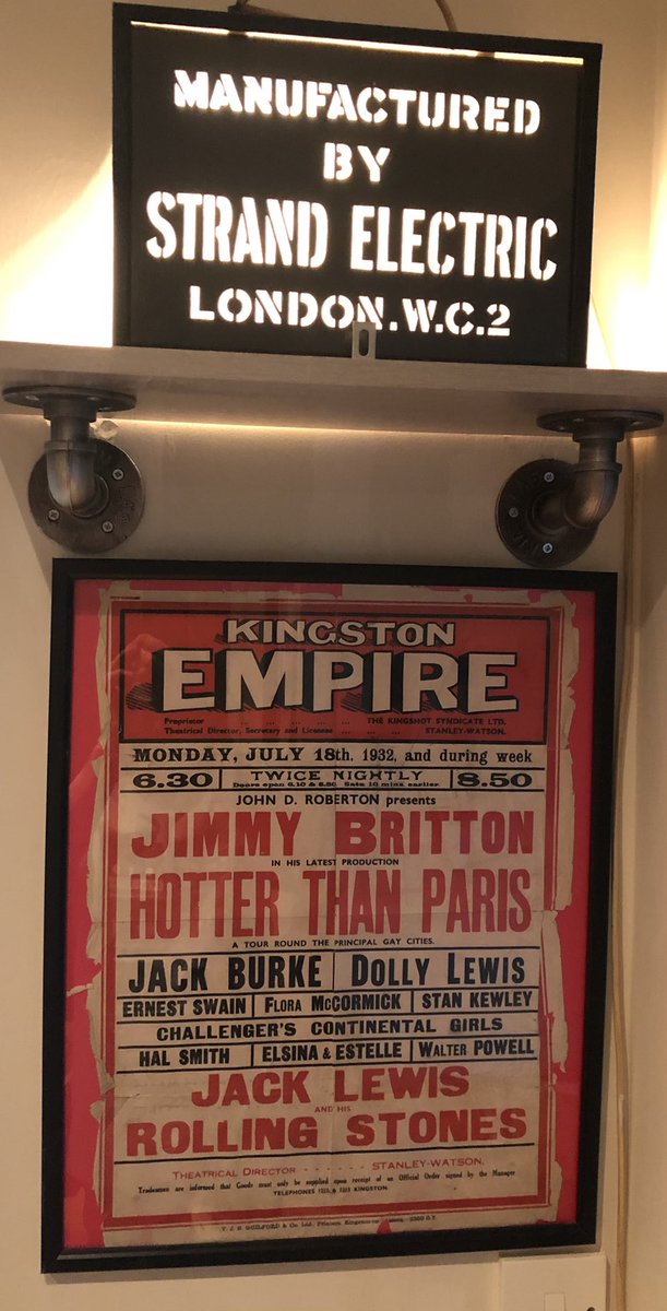 FriendsUnitedUK's tweet photo. Finally sorted my display. Original Strand Electric box that lived @StokeOld for years. Once used as a prop in the 1986 production of The Dresser which I was in. Kingston Empire poster also adorned the same set. Special keepsakes 🎭 #stokerepertorytheatre #strandlighting https://t.co/3Cp8PWdSTI