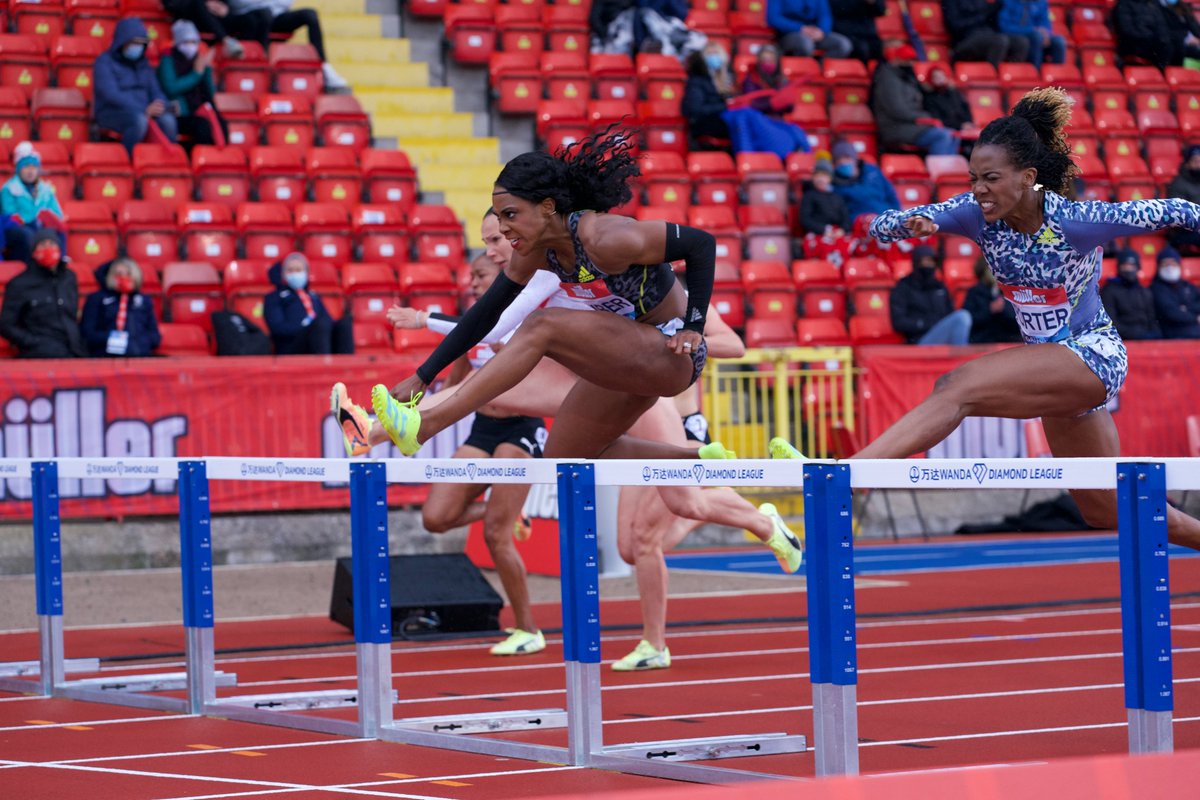 Diamond_League's tweet photo. "I do think I've gotten over the injuries I've had. It's taken a lot of mental toughness!"
Cindy #Sember after her victory in the 100m hurdles.
#GatesheadDL #DiamondLeague
📷 Matthew Quine https://t.co/bGE2eXnox5