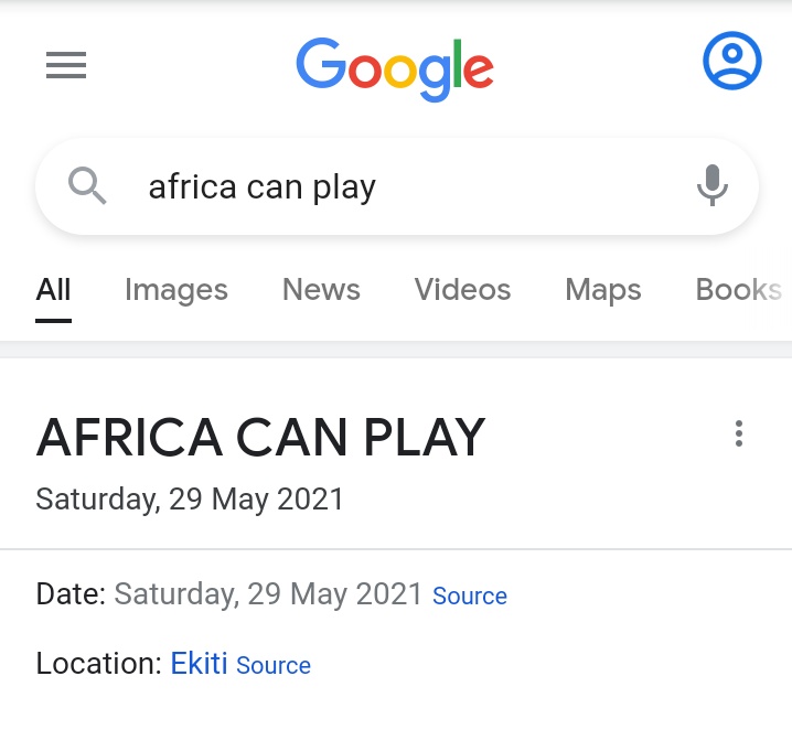 SpaceMediaHub1's tweet photo. This what I saw on Google. Africa to the world. Get ready for the hottest tournament. 4 schools, 1 day tournament. 
@fuoyecast @FuoyeTv @FuoyeS @fedpolyado1 @fedpoladnews @ekititrends @futasugovt @FUTARadio931FM @thefutastudent @eksu_su @Ekiti2theworld @cpsekiti 
#Africacanplay https://t.co/GarJ5S9bLe