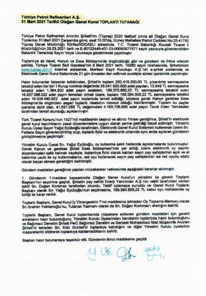 yavuzyilmazd's tweet photo. AK Partili Hazine ve Maliye Bakanlığı Daire Başkanı Sn. Fatih Kılınç'ın aynı zamanda TÜPRAŞ Yönetim Kurulu Üyesi olduğunu tespit ettik.

Daire Bşk aylık maaşı:
12.500TL

TÜPRAŞ YK aylık ücreti:
52.000TL

Aylık toplam gelir:
64.500TL

Kaynak:TÜPRAŞ 2021 Yılı Genel Kurul Tutanağı⬇️ https://t.co/IarQWxS4TK