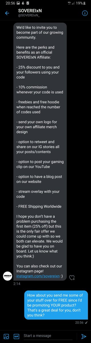 HumanoidLegend's tweet photo. I told you guys - I'm not going to stop. "Bullshit That Small Streamers Get In Their DMs", part 3. #dm #dms #weirddms #twitch #streamer https://t.co/fZbJQiqo7J