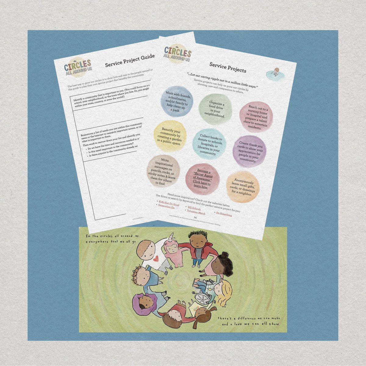 iamkidpresident's tweet photo. Looking to start a service project with your classroom, family, or other community? 

These free resources were developed by educators and inspired by the new book, The Circles All Around Us:

https://t.co/7FXb9SsFW9 https://t.co/gwieIhoxGF
