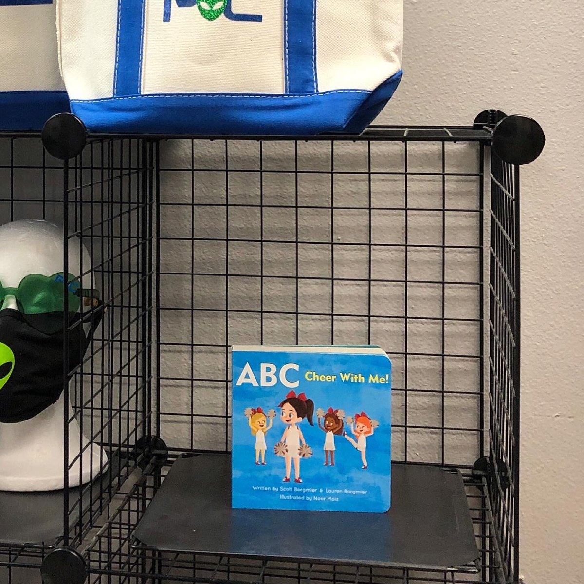 🔭 Spotted in the wild!! 📚
ABC Cheer With Me! is available for purchase in the <a href="/COPlanetCheer/">Planet Cheer Allstars</a> pro shop. 

And we’ll be at their anniversary celebration this Wednesday evening doing book signings, for those in the area looking for something to do! #ShopLocal #CheerLocal