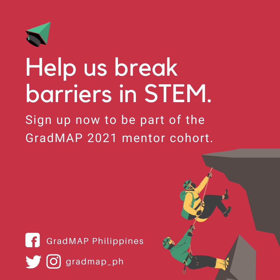 At GradMAP, we believe that STEM should be more accessible to underrepresented minorities, including Filipinos. That is why we are building a community of #PinoyScientists who can help Filipino students reach towards higher education. 

bit.ly/GradMAP2021Men…