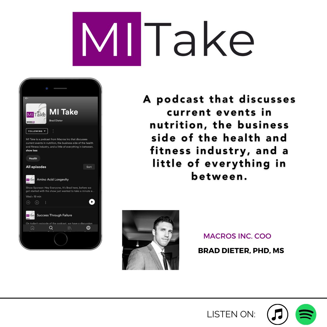 MacrosInc's tweet image. Check out our podcast MI TAKE!

In each episode, we cover a current topic in nutrition, business insight, and life lessons we learn each and every day!

Check it out here: Macrosinc.net/podcast

 #lifelessons #podcast  #nutrition #coaching #businessinsight #nutritionscience