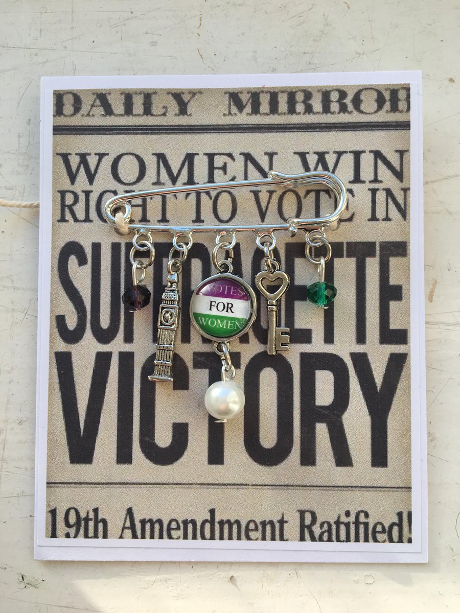 ForThePrize1's tweet photo. Good evening! @HandmadeHour @HMNation #HandmadeHour #HMNation
Check out my Suffragette brooches, alongside other historically themed items in my Etsy shop https://t.co/vhIpz4T5My
So lovely to see them on display. Thank you for supporting my small business! https://t.co/52XWhYQR9p