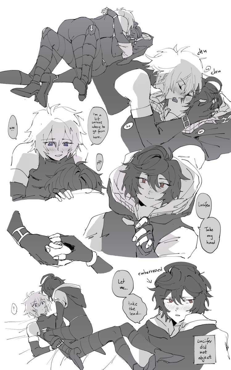 i didn't draw anything new for kiss day but i'm sharing this old lucisan comic (slight ecchi warning) 