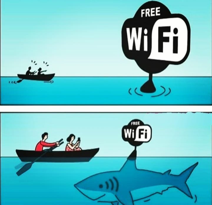 Even it is tempting... NEVER use free public WiFi hotspots to access your bank account.