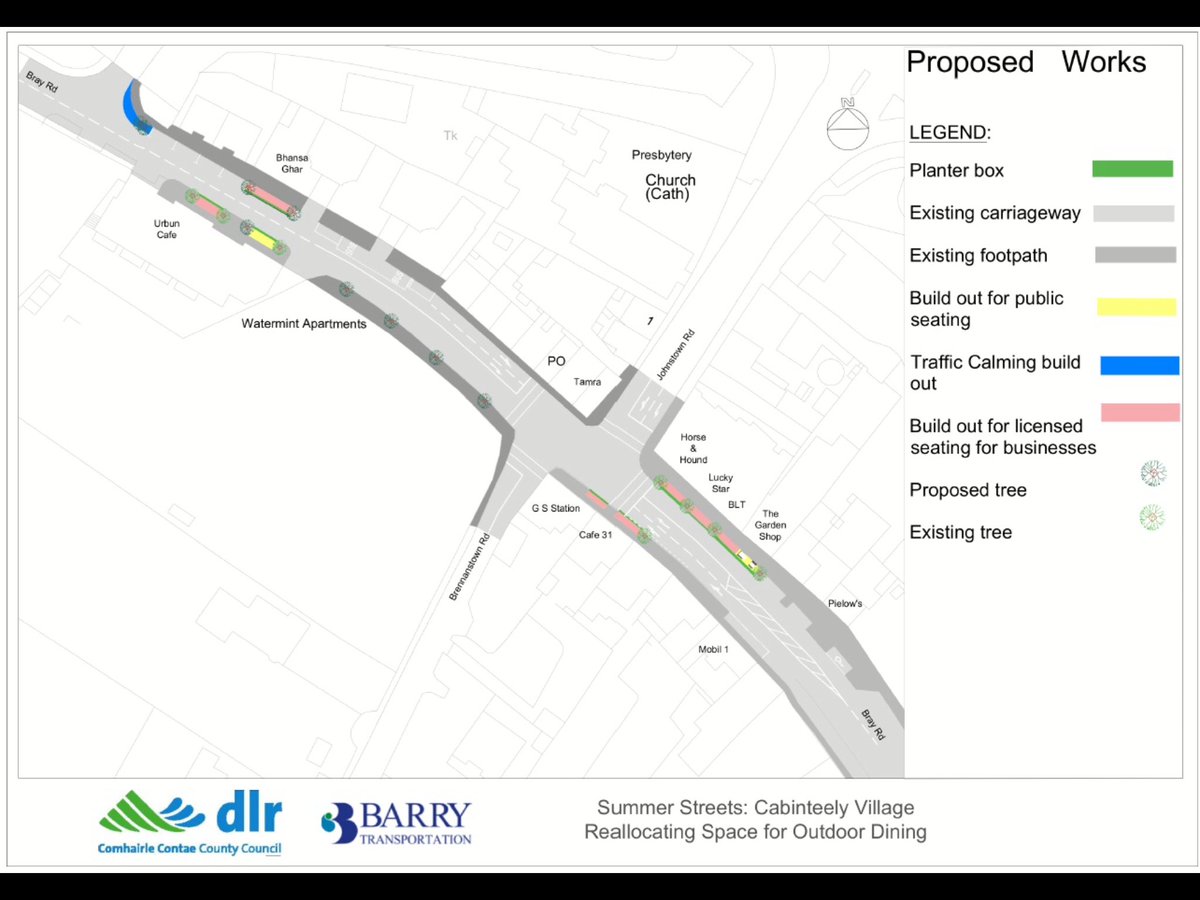 carrie_smyth's tweet photo. Cabinteely Village - Traffic Management Plan from tomorrow Monday 24th-Friday 6th June to construct new outdoor dining infrastructure &amp; public realm improvement works between 8am-5pm (including Bray Road, Brennanstown Road junction &amp; Johnstown Road junction) https://t.co/wTEGfHoUFp
