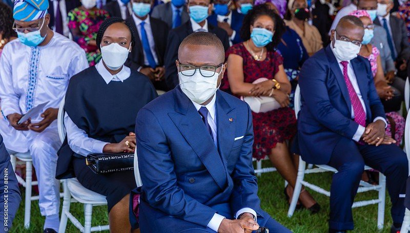 gouvbenin's tweet photo. Quelques photos des membres de @gouvbenin présents à la cérémonie d'investiture du #Prbenin S.E.M @PatriceTalonPR ce dimanche 23 mai 2021 au stade Charles de Gaulle de Porto-Novo. #Wasexo #InvestitureprBenin https://t.co/gjMUvODLs0