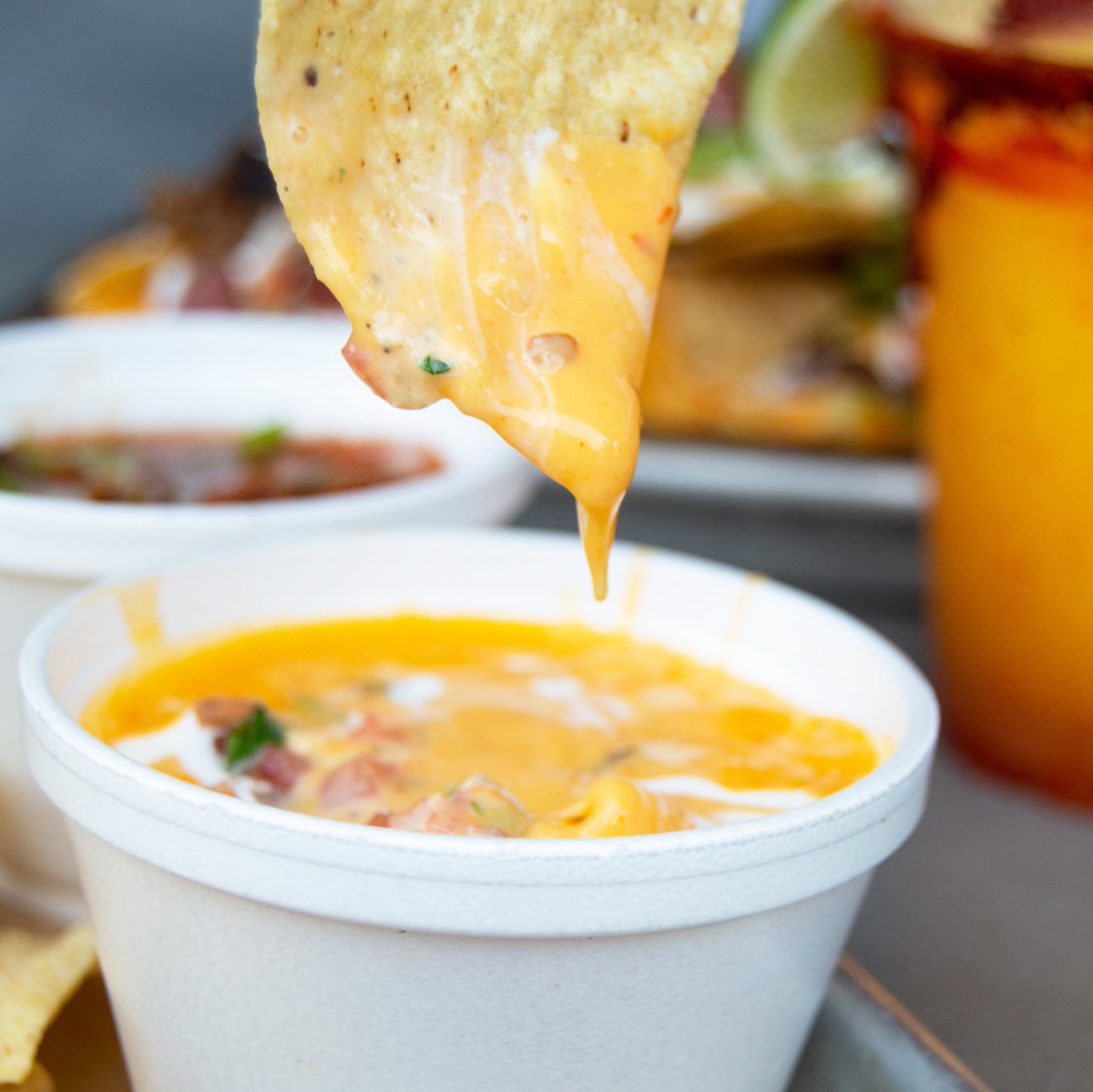 Queso + The Predators = Winning! #nashvillepredators The game will be on, and our bartenders will be slinging $6 @yahoobrew, and @titosvodka Puck Drops and @jackdaniels_us Slap Shots for $9. #smashville Pictured: Chilangos Tacos Queso & Chips #assemblyfoodhall