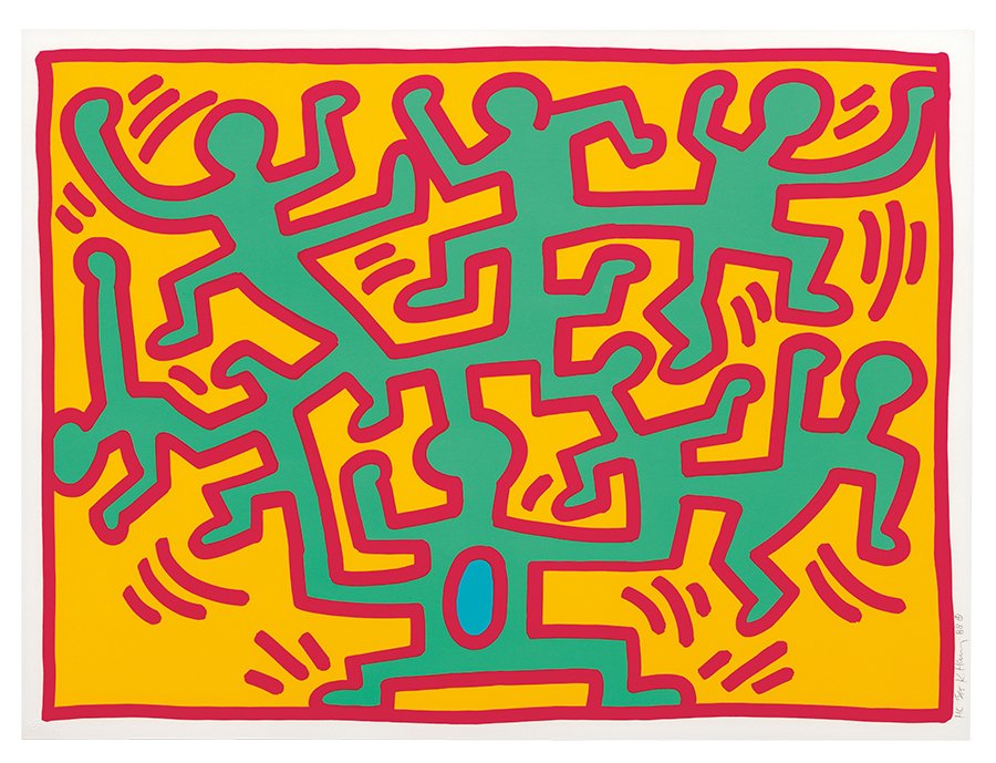 Keith Haring's 'Growing Suite' hammers at $210k. #keithharing #liveauction #artauction #auctionresults