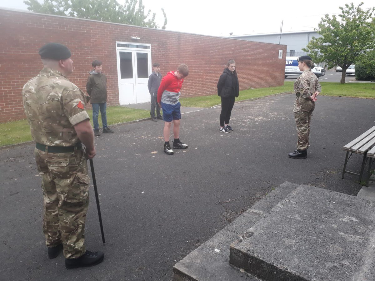 GlosACFComdt's tweet photo. Winterstoke Road Detachment are back parading and have some new recruits. This is brilliant news. We’ll have to explain that it won’t be drill with the RSM every week.. They may well be disappointed! @RSMIBACF #leftrightleftrightleft https://t.co/x02JH9KH43
