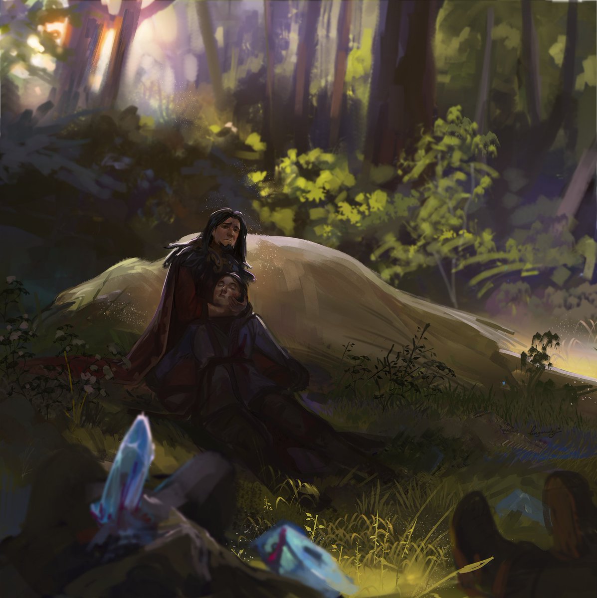 Pinguinolog's tweet photo. Small fanart of "Remind Me Of What Is Gone"-5th chapter, written by amazing @W0ndrousWendy and @RangerZath .
It's hard to find a right words to describe how much you work touched my soul, but thank you so much for what wounderfull journey.
#raventrust #wowfanart
#fanart https://t.co/yxk2lHEiIB