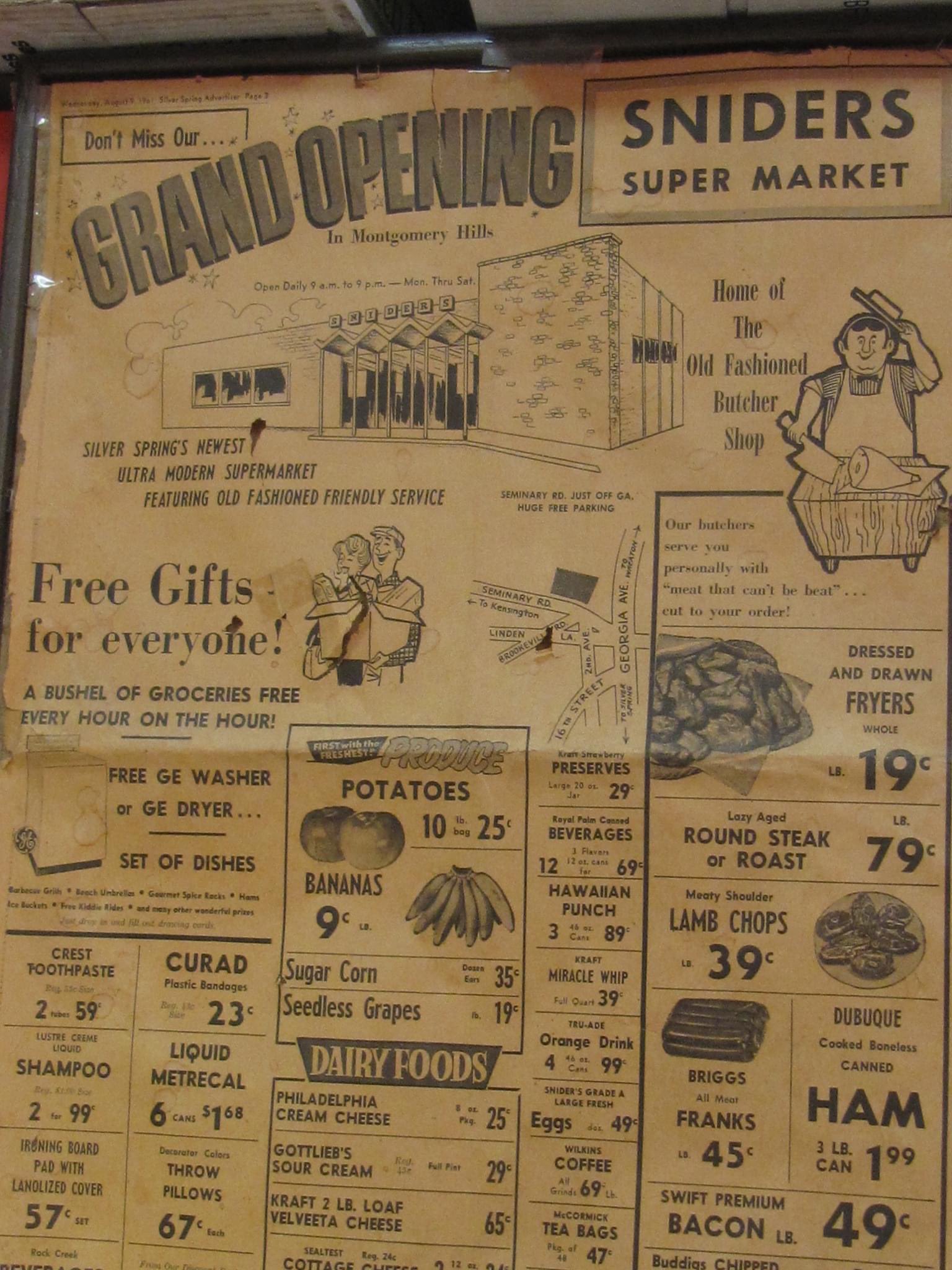 The MoCoShow (MCS) on Twitter "Grand opening of Snider’s Super Market