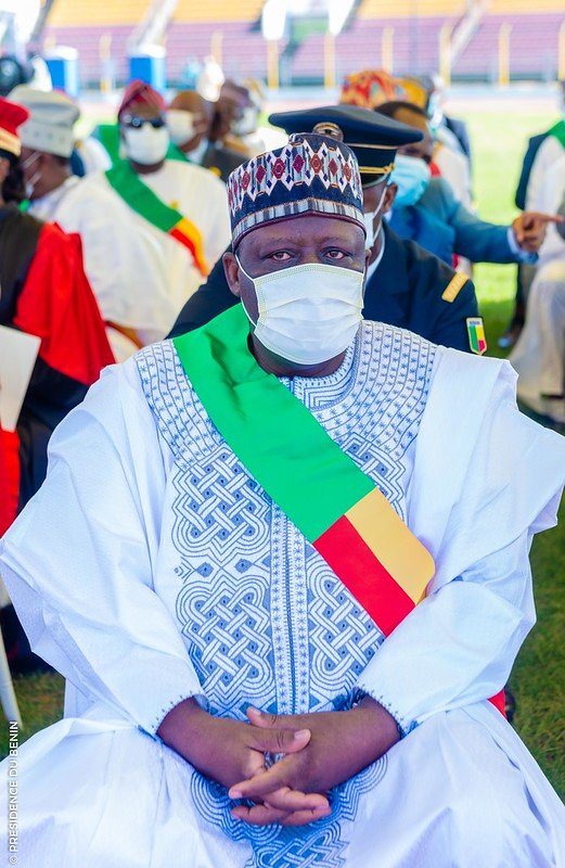 Quelques photos officielles des membres des institutions de la République ayant pris part ce dimanche 23 mai 2021 au stade Charles de Gaulle de Porto-Novo dans le cadre de l’investiture du #Prbenin #PatriceTALON. #Wasexo #InvestitureprBenin