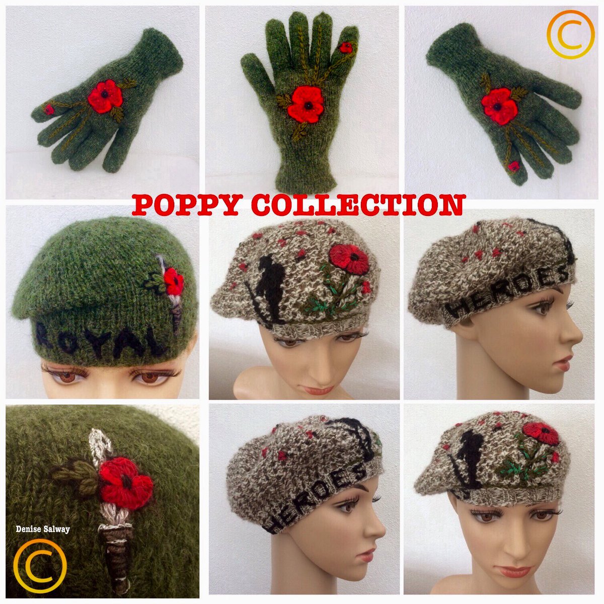 KnittingWitchUK's tweet photo. Love creating stuff from #wool .. #recycling #unwantedwool #usefulagain #hats #gloves #poppy #royalmarines #dagger #tommy #gottogetaheadgetahat #handmade #original #designs https://t.co/WEEzwQiyfJ