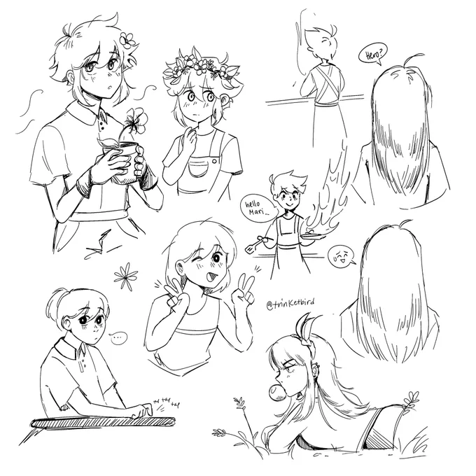 some more omori doodles 4 today #omorifanart 