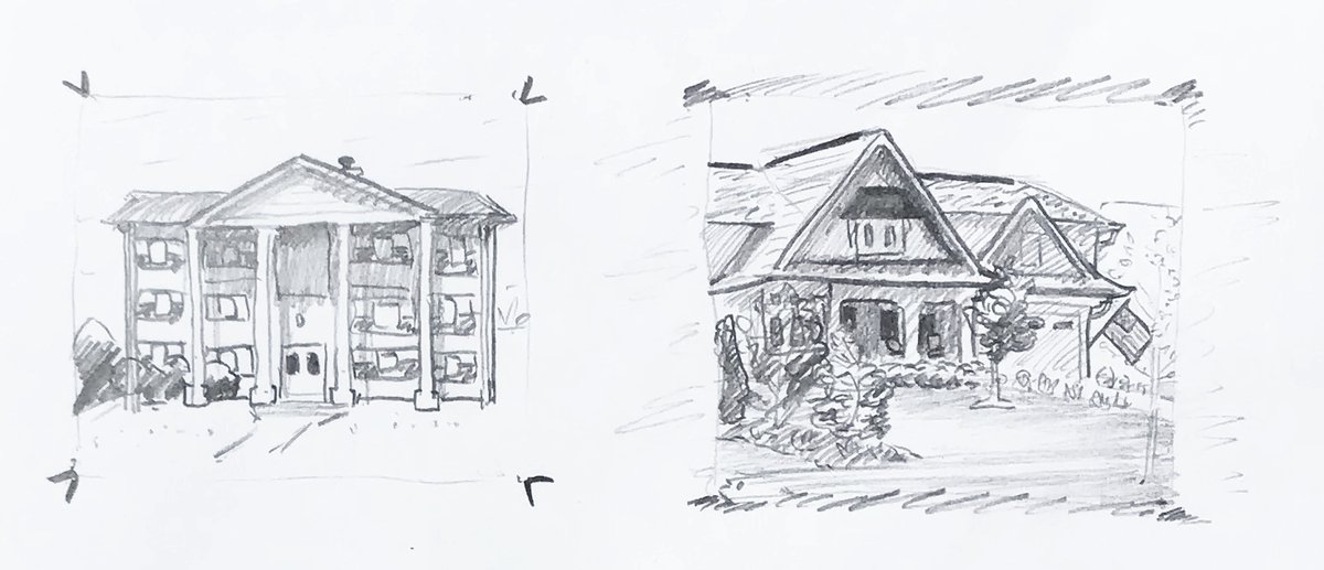 artoftash's tweet photo. I took a walk and made some sketches!

#outdoorsketch #suburban #house #sketch https://t.co/Mu8BZpFyMd