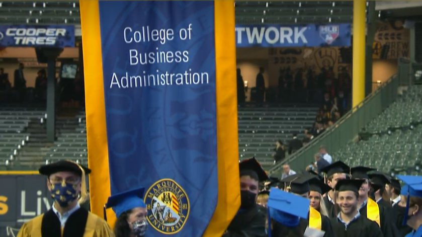 TheCyclingProf's tweet photo. Congratulations to our @MUBusiness students, and all the 2021 graduates at @marquetteu Thank you for four wonderful years. You have worked so hard for this, and now it's time to #BeTheDifference. Go soar, Eagle.🦅 https://t.co/fhyrMGn3wx