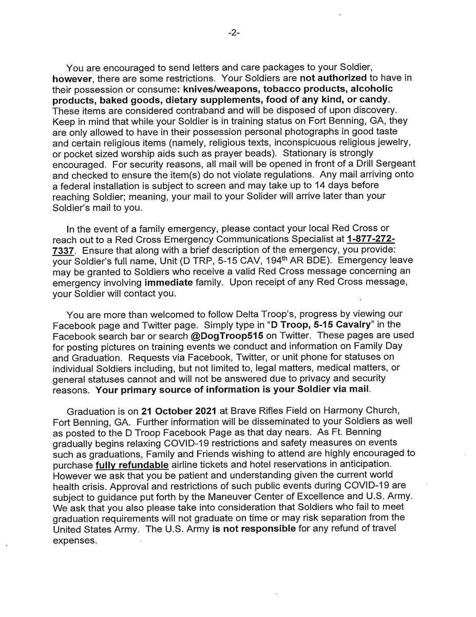 DogTroop515's tweet photo. Friends and family of Delta Troop 5-15 CAV Class 23-013, please see the attached welcome letter.

Hard copies of this letter have been provided to your future Soldiers to be mailed via USPS to a person of their choice.

#webuildscouts https://t.co/aiI4YTZwNX