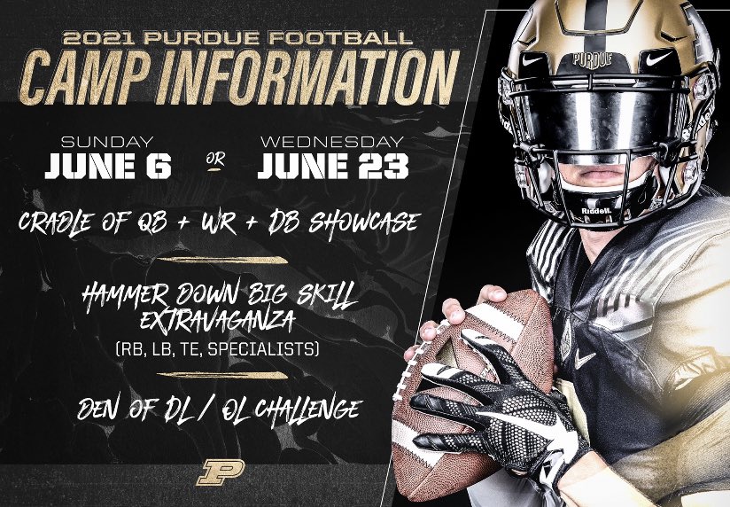 TrenchMob23's tweet photo. Thanks to @BoilerFootball HC @JeffBrom for reaching out and sending a camp invite.  #Purdue Let’s Go!  #BoilerUp #HammerDown @Cambridge_AD @CraftingLinemen @Velocity_FB @therealkwat @MSDEagles @coachshortMSD  @larryblustein @Velocity_FB @CoachBennett29 @TheCribSouthFLA https://t.co/JfokFByUw0