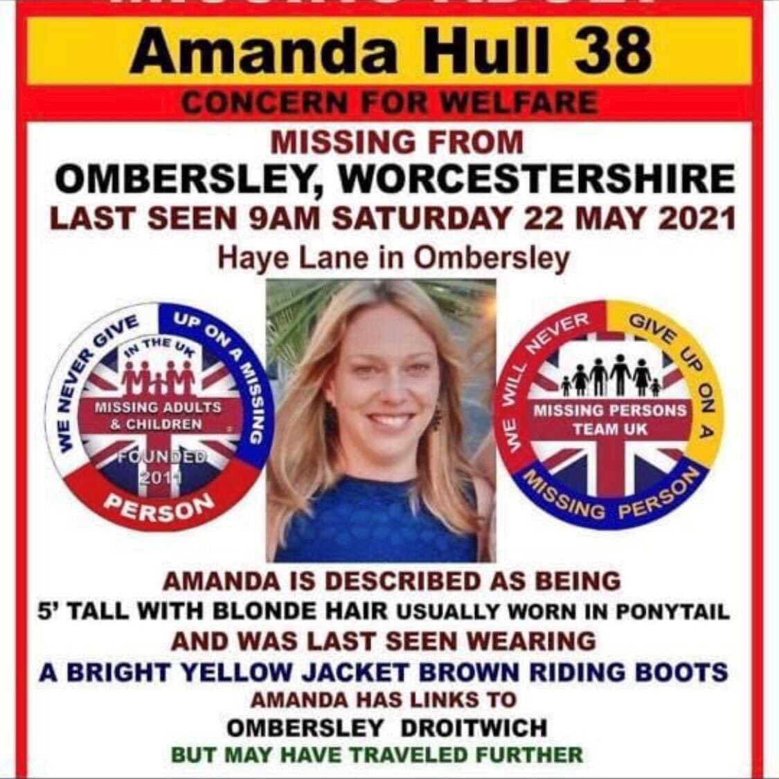 Please keep an eye out for Amanda- ring 101 and quote 00583i if you have any information!!