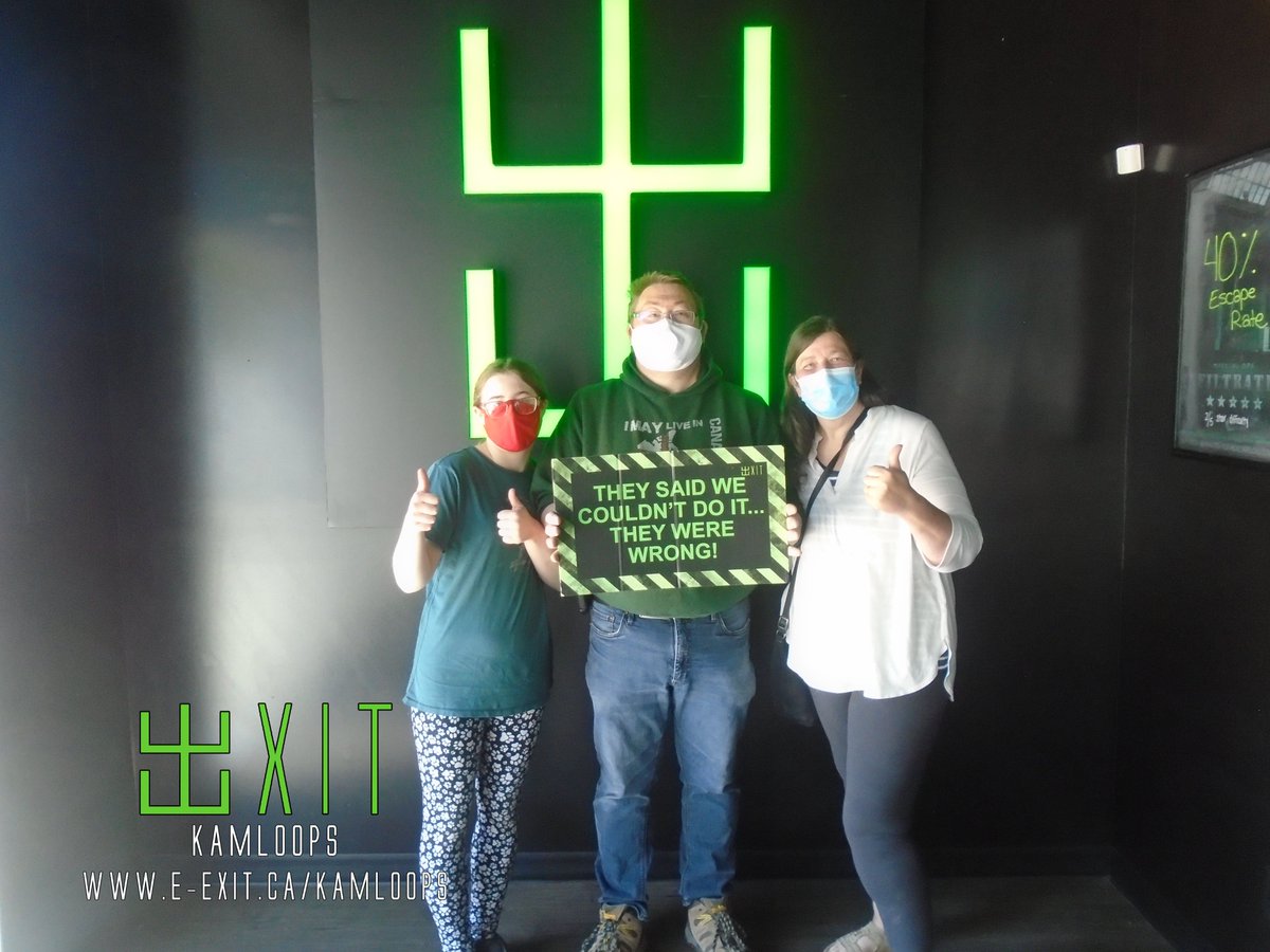 exitkamloops's tweet image. Here’s some of our awesome escapee’s from May 16th-23, 2021. Many failed and many succeeded! Test your wits today! 
facebook.com/media/set/?van…