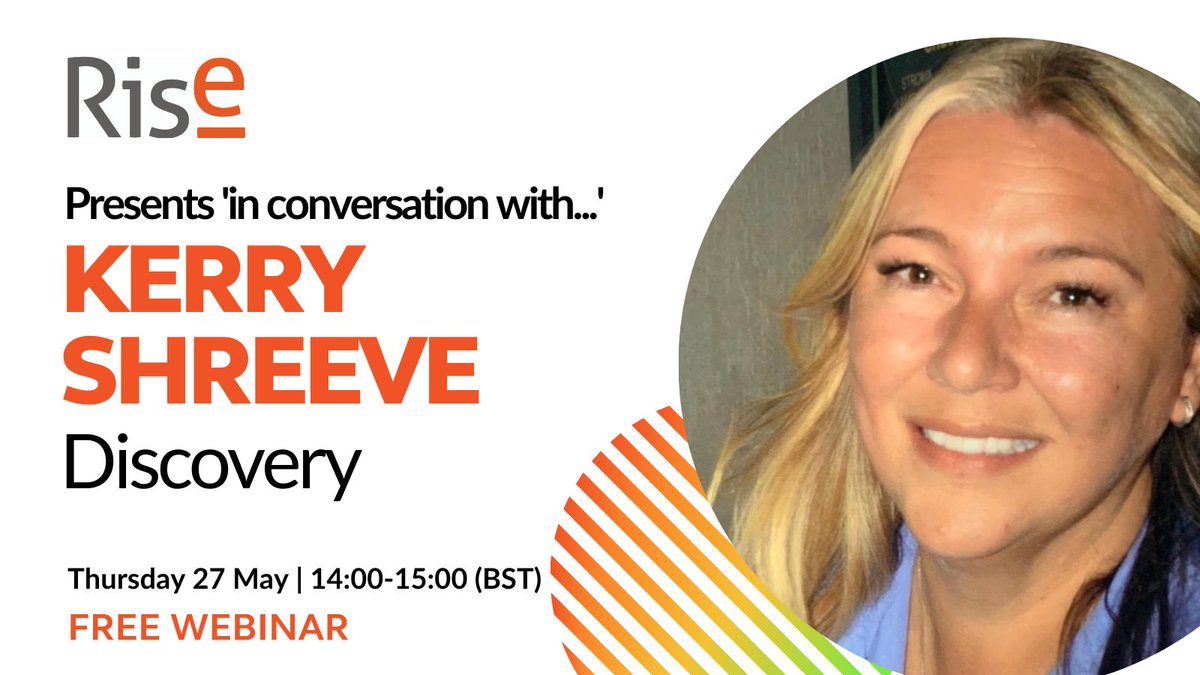 Rise_WIB's tweet photo. Fancy getting insights into...
β‘οΈ building a successful career in #BroadcastTech?,
β‘οΈ leading projects with some of the world's top broadcasters?
β‘οΈ leading & inspiring teams?
Join us Thurs for our #InConvWith award winning Kerry Shreeve @DiscoveryUK π https://t.co/eG1ST340uz https://t.co/D9ph19dkY8