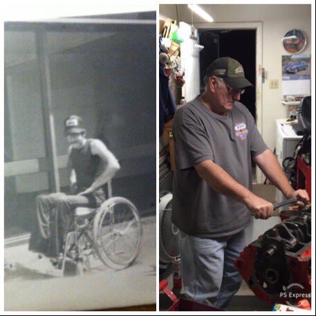 #ACrippleHasWalked  This is me. In January 1982 I was in an accident and the doctors gave me a 10% chance of ever walking again. I beat those odds! Miracles do happen!