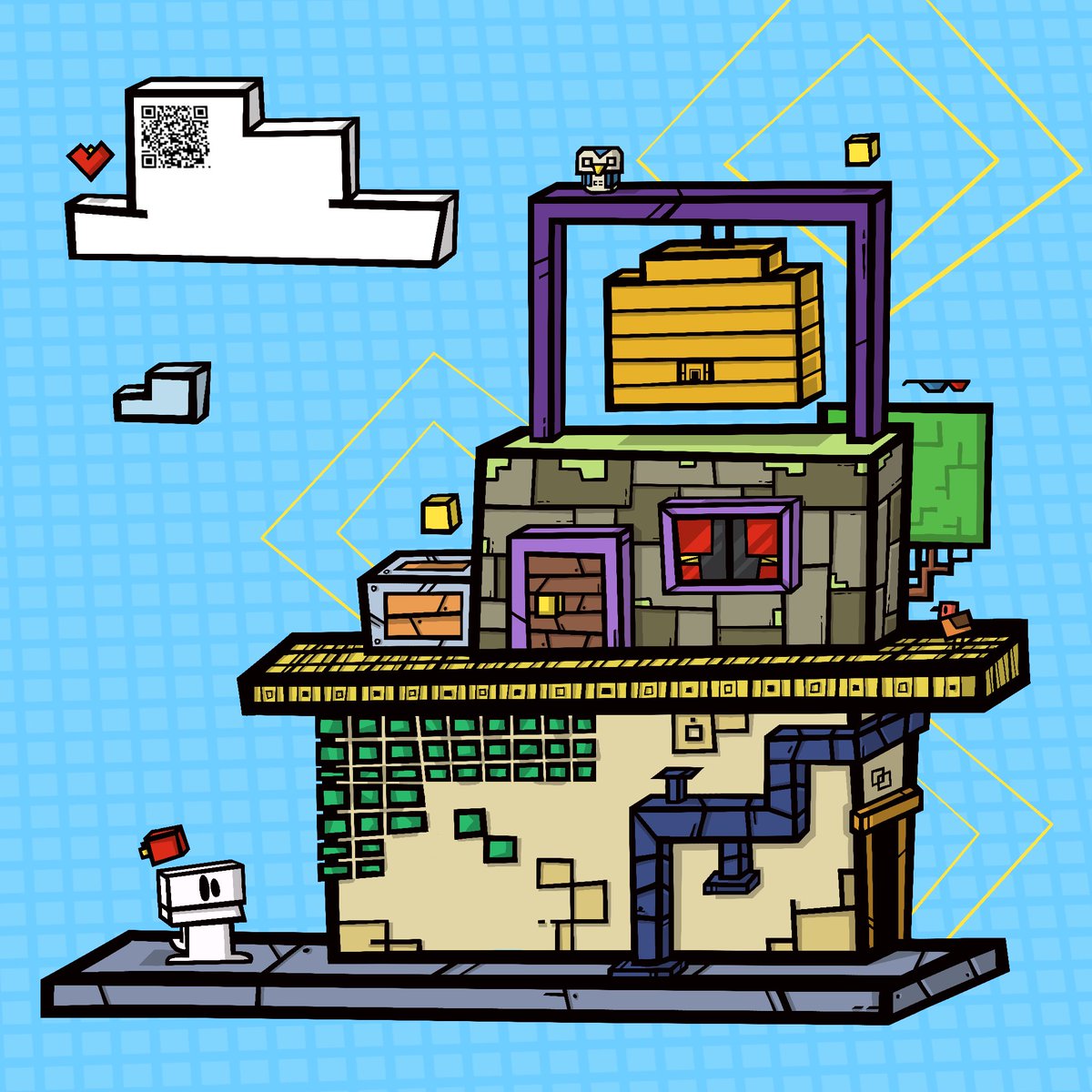 CalvinSaltona's tweet photo. Finally beat FEZ (209.4%) 🔸🟥
#procreate #fanart #fez #videogames #philfish #pixel #drawing #illustration #QRCode #itworks #dessin #ipadpro #gaming #art #artist #artistsontwitter #4d #wtf https://t.co/boc0CzlAKq
